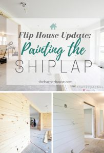 Wow! follow along as we add #fixerupper touches & shiplap to our flip house | theharperhouse.com