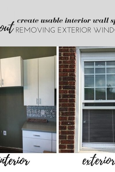 Create usable interior wall space without removing exterior windows!
