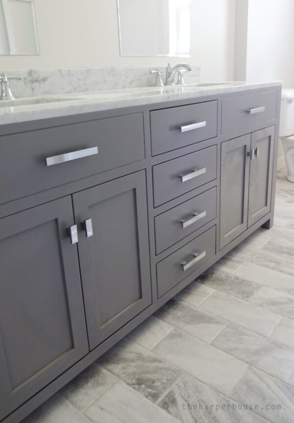 Classic Gray and White Bathroom | The Harper House