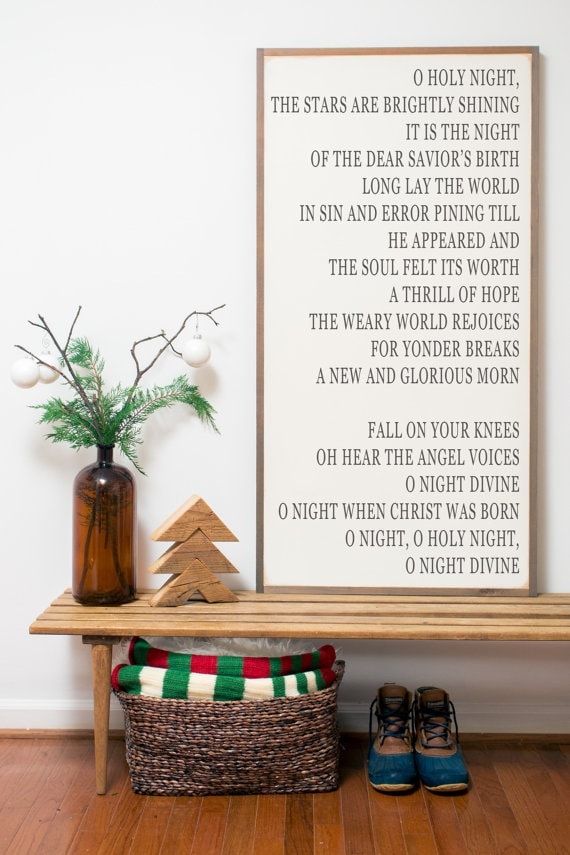 O Holy Night Sign from BetweenYouAndMeSigns on etsy