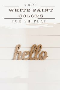 best white paint colors to paint shiplap; sherwin williams alabaster | www.theharperhouse.com