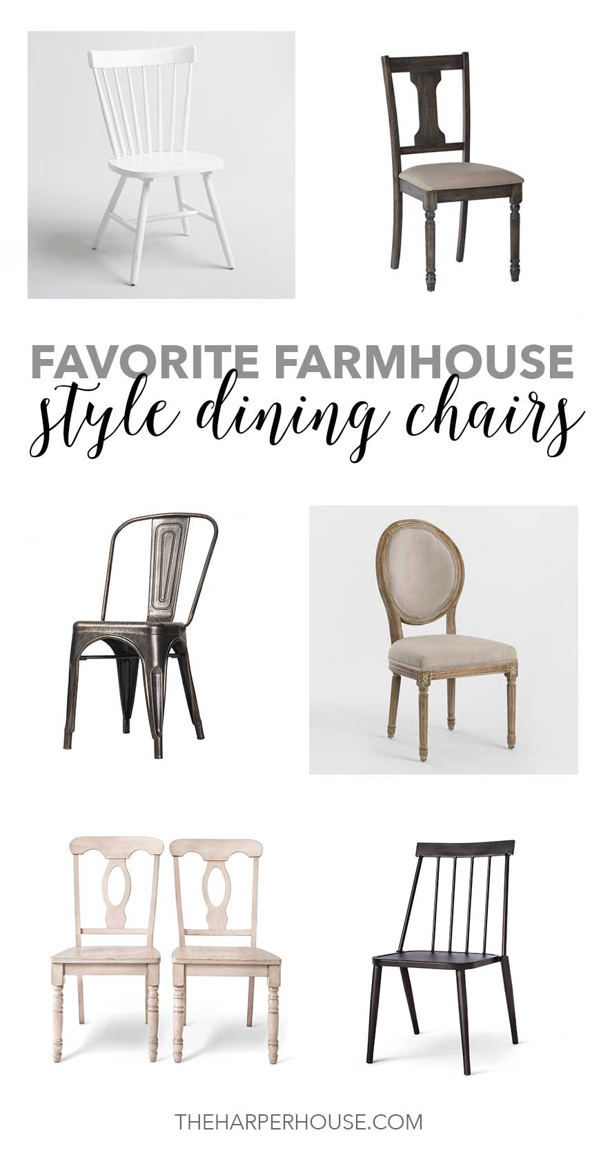 Farmhouse Dining Chairs, so many beautiful budget-friendly options!