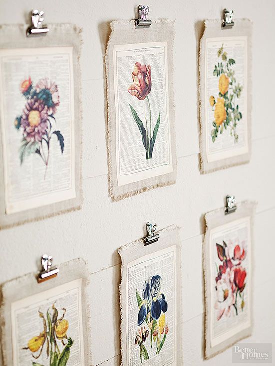 Farmhouse style botanical prints and how to display them! Budget-friendly and free botanical prints round-up!