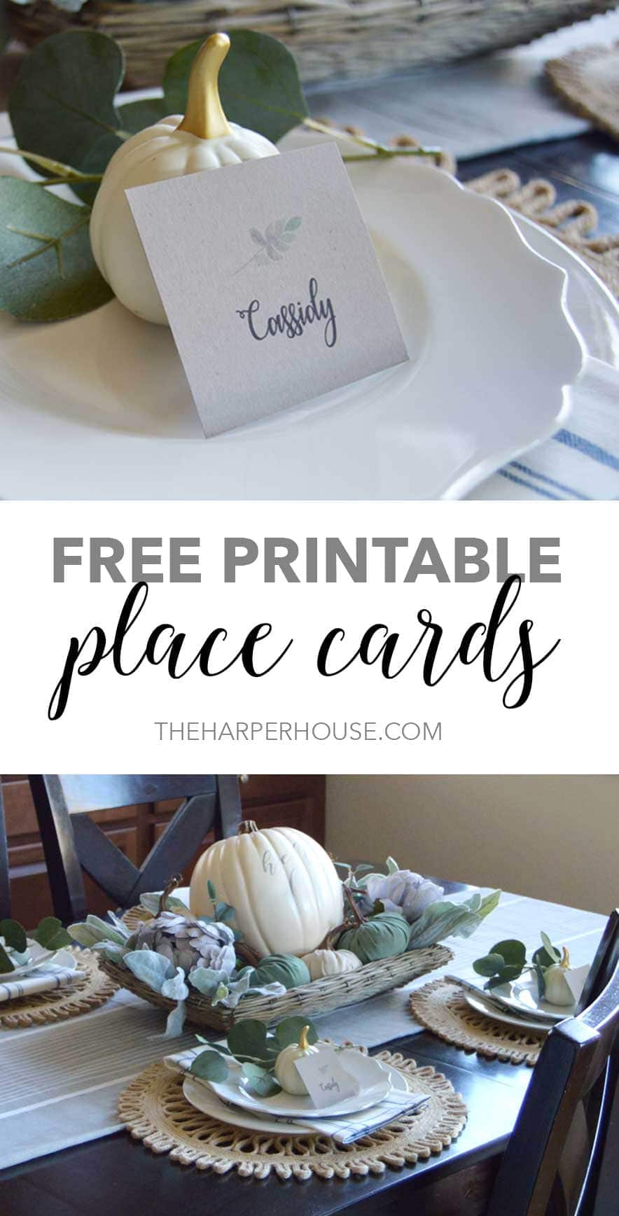 Free Printable Place Cards