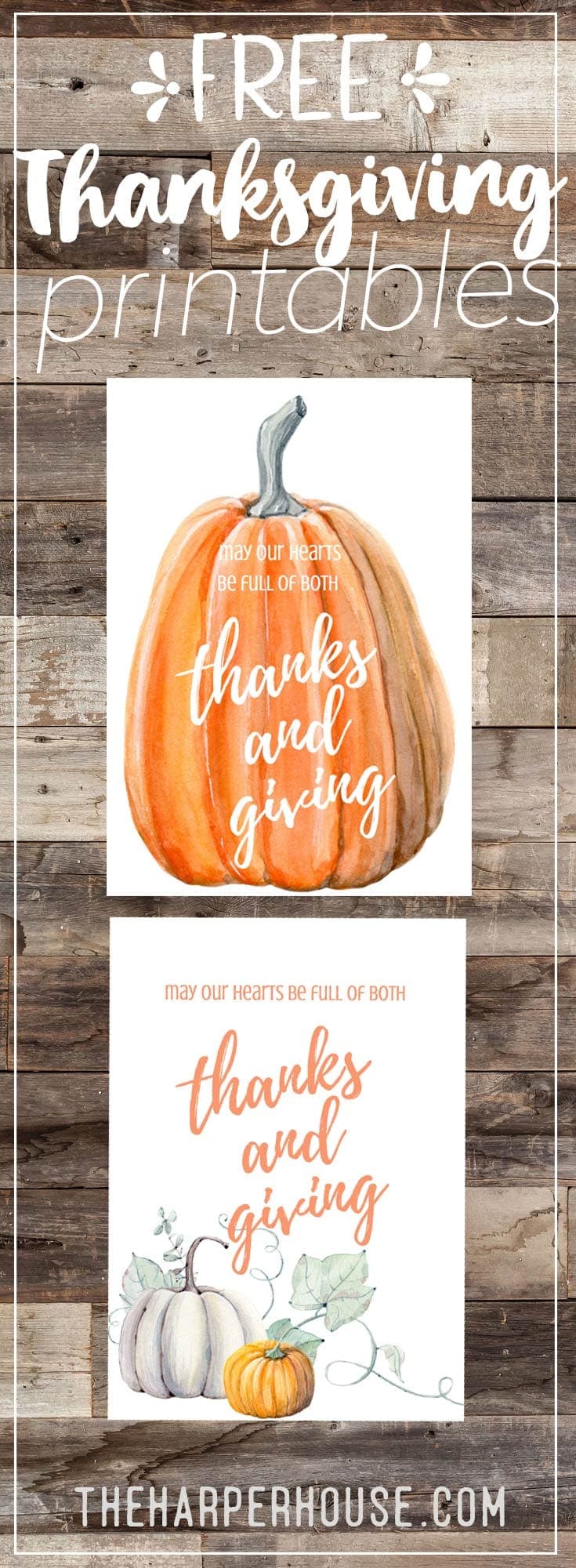 Free Thanksgiving printables | free fall printable | watercolor pumpkin art print