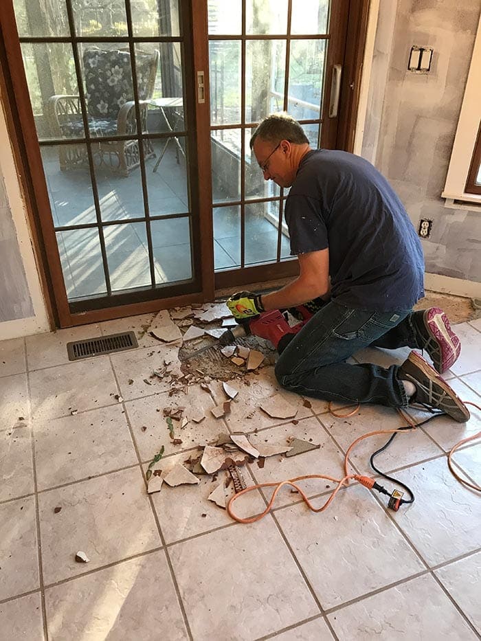 How To Remove Tile Floors The Harper, How To Replace Tile Floor