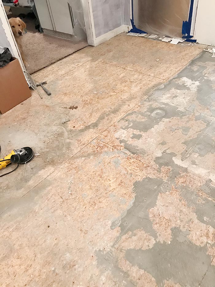 How To Remove Tile Floors The Harper, Diy Floor Tile Removal