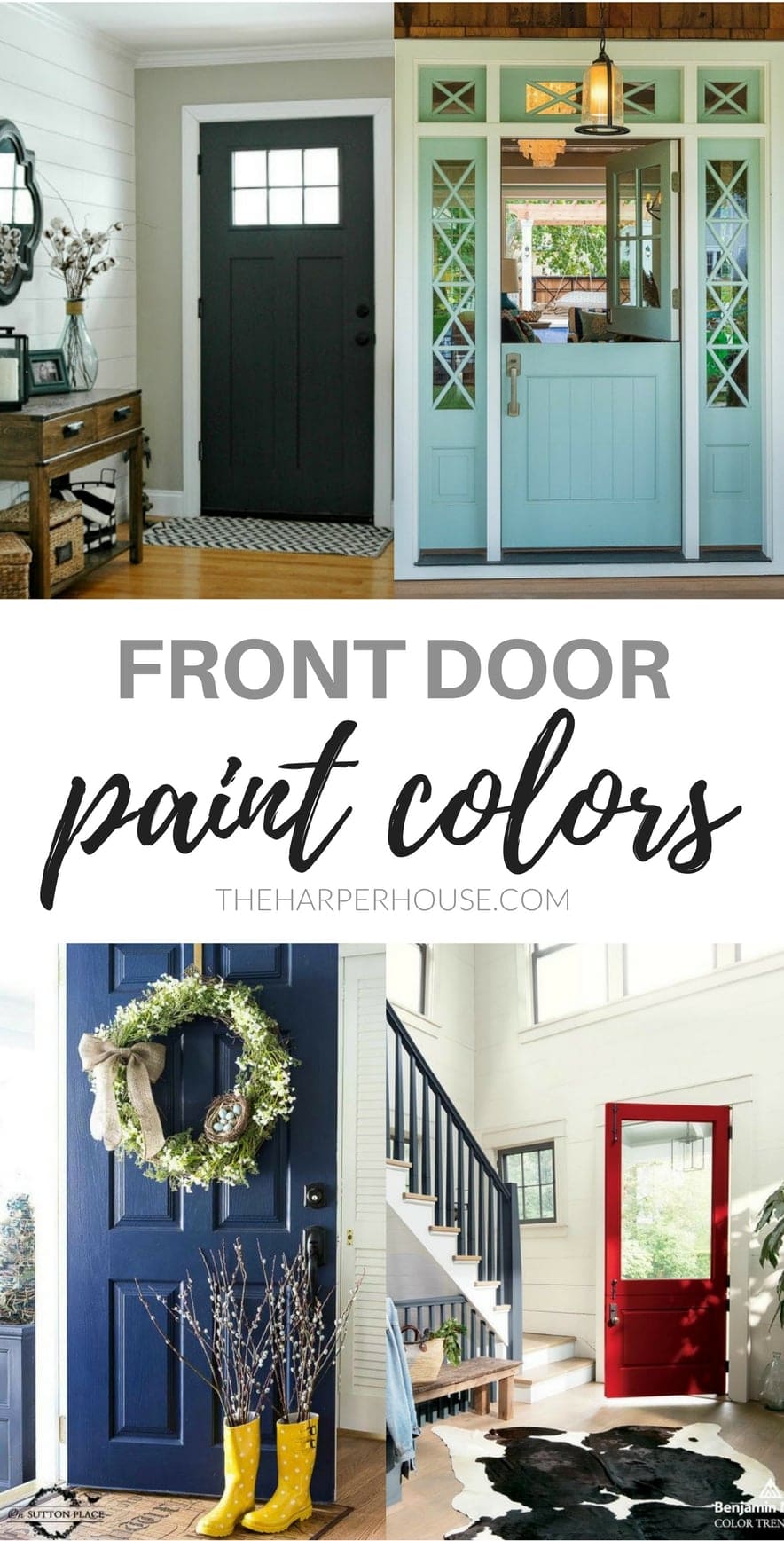 Choose from my top picks for popular front door paint colors for 2018. Add curb appeal with a quick, easy, and inexpensive update and a fresh coat of paint.