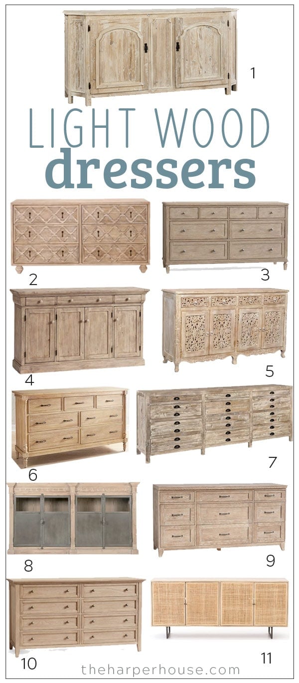 11 of the best looking light wood dressers - perfect for that coastal hamptons bedroom makeover. bedroom furniture | bedroom dresser | bedroom clothes chest | bedroom ideas master #bedroomdecor #dresser #hamptonsstyle