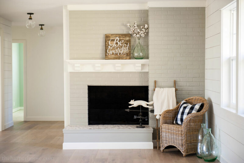 Brick Fireplace Makeover: Before and After
