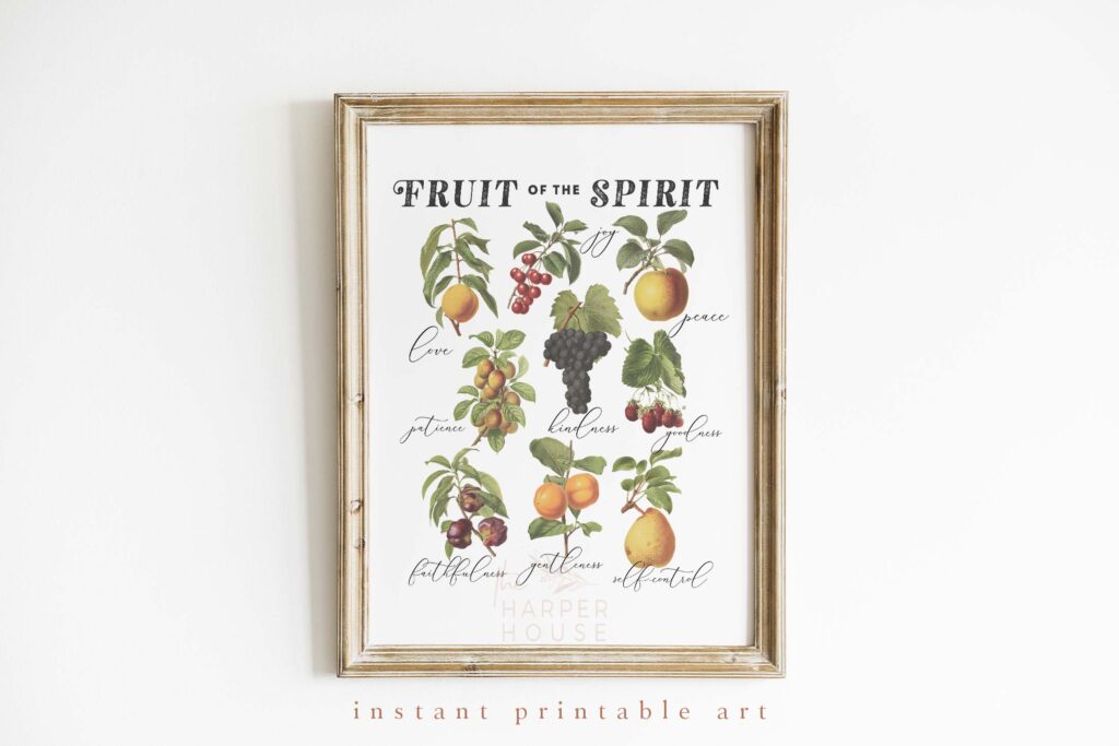 fruit of the spirit wall art printable digital file